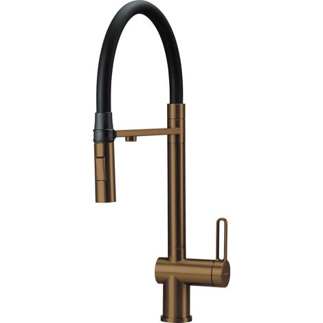 Mezclador con función de agua purificada en color PVD Bronce con ducha de doble chorro Deante MAGNETIC BRMC75M Bronce (1/2)