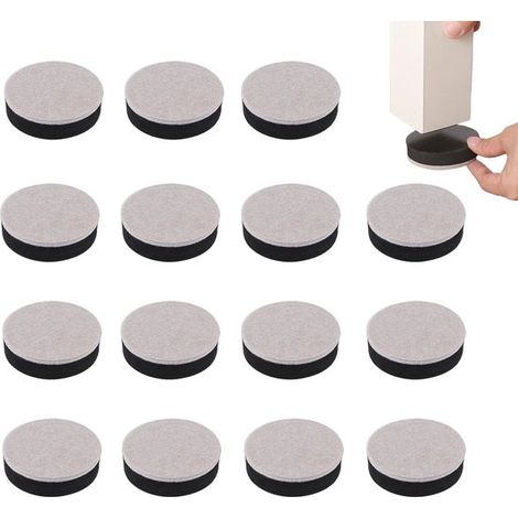 Elevadores de muebles, 16 piezas, Patas de muebles ajustables, Elevador resistente que ahorra espacio, Autoadhesivo, Antideslizante (1/5)