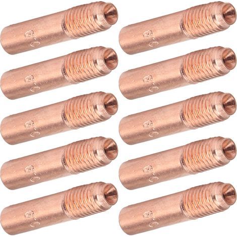 – Packung mit 10 leitfähigen Kupferdüsen 0,9 mm – MIG-Schweißdüsen für industrielle Anwendungen – Schnelle und einfache Installation (1/5)