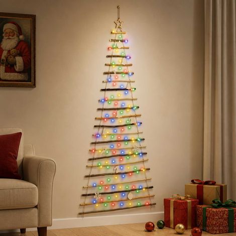 vidaXL Árbol de Navidad Colgante 210 cm 130 LED Multicolor (1/5)