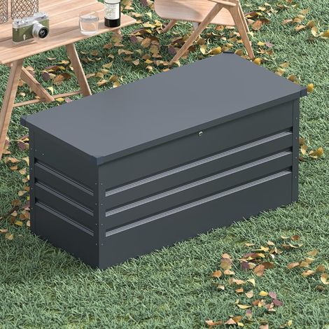 Arcón de almacenaje para exterior de acero 132x61x62 cm Chamonix (1/5)