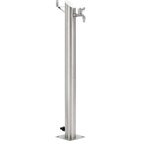 Colonne à eau de jardin ronde Acier inoxydable 95 cm (1/5)