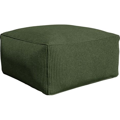 Pouf in Velluto a coste Verde - NOUMARA
