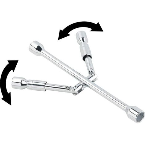 Klappbarer Kreuzradschlüssel für 17/19/21/23 mm Radmuttern FLITI (1/4)