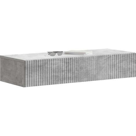 Maison Exclusive - Tavolino da Parete Laterale Grigio Cemento 87,5 x 34,5 x 17 cm