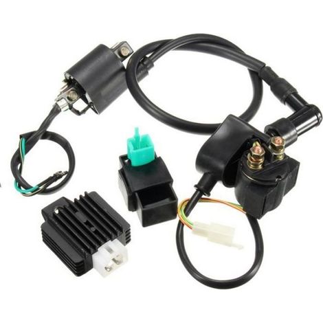 Allumage Complet - Bobine Rotor CDI Régulateur Redresseur Relais Démarrage - Pour Quad ATV 50 CC 70 CC 90 CC 110 CC 125 CC - Ensemble ×1