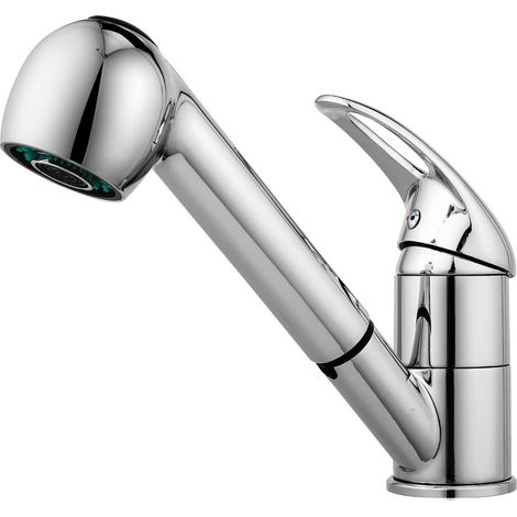Rubinetto per Cucina con Doccetta Estraibile Fredda e Calda Regolabile Rubinetto 360°Ruotabile 2 modalità di getto Rubinetto per lavello da cucina in acciaio inox (1/5)
