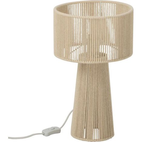 Lampe à Poser en Papier "Basile" 40cm Beige (1/4)