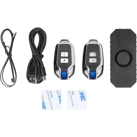 Alarme vélo sans fil avec capteur de vibration et de mouvement, étanche, pour moto ou vélo électrique. Alarme à distance pour vélo électrique. (1/4)