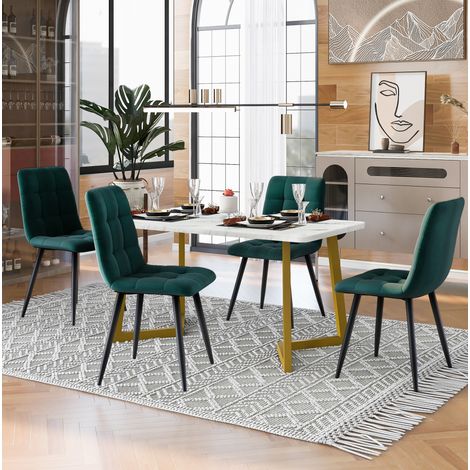 Esstisch Küchentisch Set platzsparend MDF grün OKMYHOME (1/4)