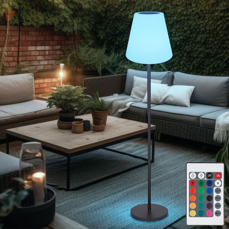 Solarlampen für Außen Stehleuchte Solar Standlampe Balkon LED Solar mit RGB Farbwechsel, Fernbedienung, Farben fixierbar, DxH 34x150 cm