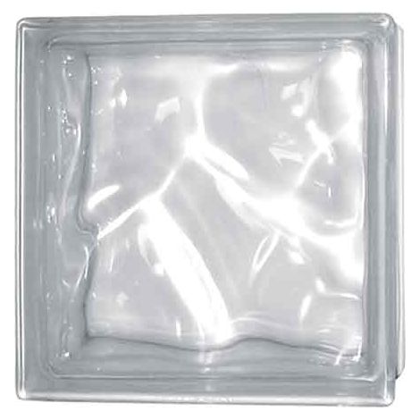 VETROMATTONE ONDULATO TRASPARENTE 19x19x8 cm