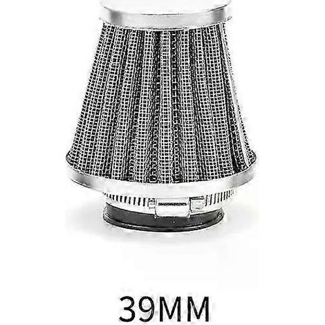 Filtre à air pour moto 35-60 mm à haut débit, universel, à fixation par collier, pour moto, quad et moto tout-terrain, filtre à air conique (39 mm) (1/5)