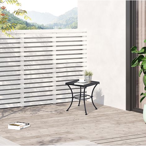 Tavolino da esterno nero in metallo 45 x 45 x 50 cm OKWISH (1/5)