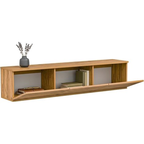 Mobile Porta tv Marazzi, 3 Vani, 3 Ante, Apertura a Ribalta, 160x32x35h cm Marrone Rovere