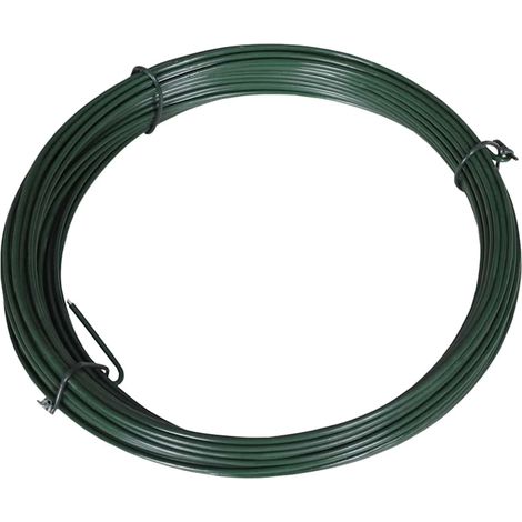 Fil de liaison de clôture 25 m 1,4/2 mm Acier Vert fr45060 (1/2)