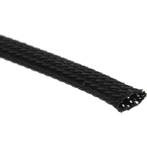 [NEUWERTIG] B-Ware HellermannTyton Geflechtschlauch Kabelschutzschlauch Schwarz Polyester 100 m (1/2)