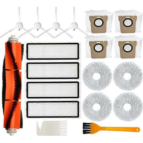 Pour aspirateur robot Xiaomi : brosse latérale, filtre HEPA, sac à poussière et chiffon de nettoyage (1/5)