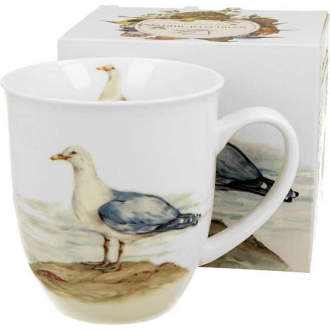 Taza de porcelana con diseño de gaviota y animales (1/4)