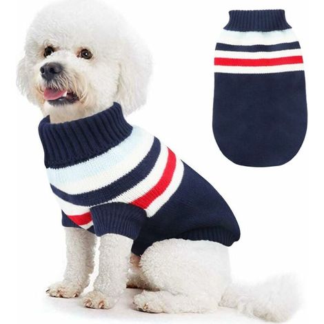 Vêtements chauds pour chien en hiver (Bleu，S）)-Fei Yu (1/2)