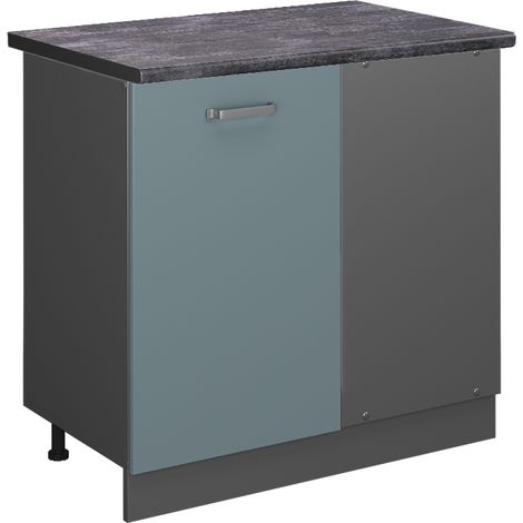 Armario de esquina R-Line, Gris azulado, 86 cm , ET Antracita, Vicco (1/5)