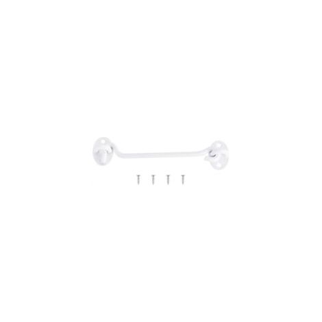 Loquet de grange à œillet en acier inoxydable de 148 mm, adapté aux fenêtres, cabines et portes coulissantes, blanc. - Crezuo