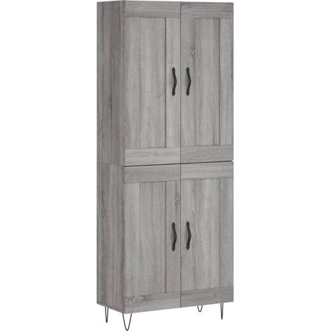 Buffet,Bahut,Meuble de Rangement haut Sonoma gris 69,5x34x180 cm Bois d'ingénierie CFW45645 (1/5)