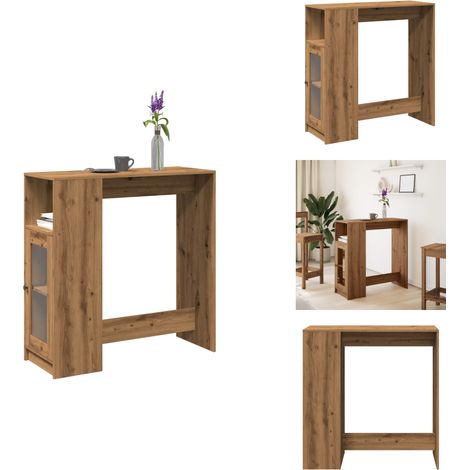 Bartisch mit Regal Artisan-Eiche 101x40x103,5 cm Holzwerkstoff - Bartisch - Bartische - Stehtisch - Kneipentisch (1/5)