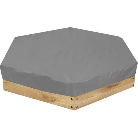 Bâche de bac à Sable, bâche de bac à Sable hexagonale imperméable avec Cordon de Serrage, bâche de Protection Anti-poussière et Anti- pour Piscine extérieure (1/5)