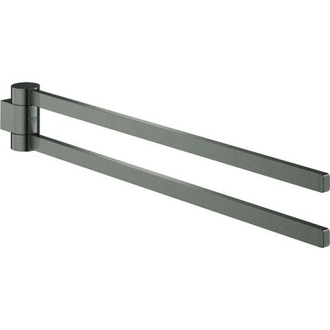 Porte-serviettes GROHE SELECTION 400 noir 2 bras graphite dur brossé