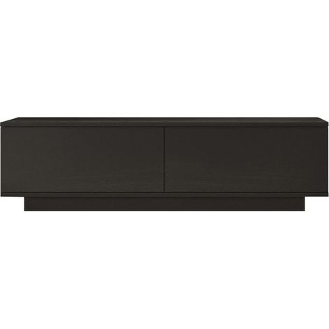 Meuble TV moderne avec portes 140 cm Savel - Noir (1/5)