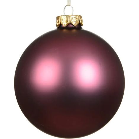 Dunkelrosa matte Weihnachtskugel Ø10 cm