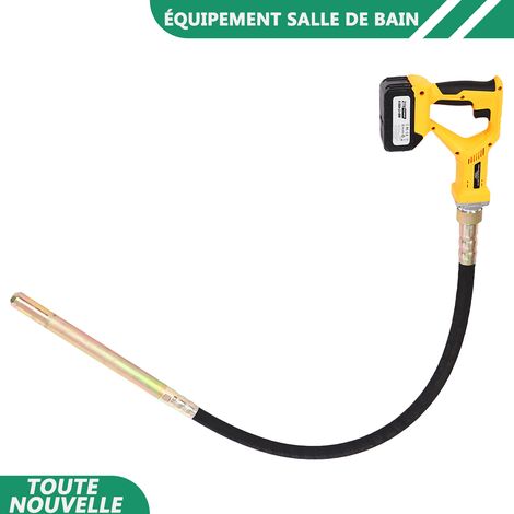 WAOBDLA Outil de vibration en béton 21V 2000r/min avec la tige de vibration de 1.5m/4.92ft