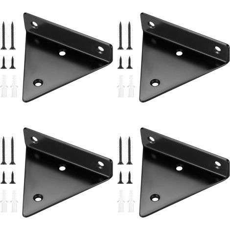 Pieces Floating Shelf Brackets, Invisible Triangular Wall Shelf Supports, Metal Wall Shelf Brackets for Shelves (1/5)
