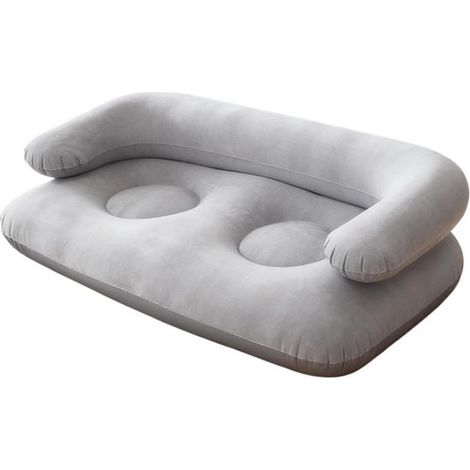 Divano gonfiabile portatile a due posti, impermeabile, resistente e con comodi braccioli, ideale per campeggio e giardinaggio. (1/5)