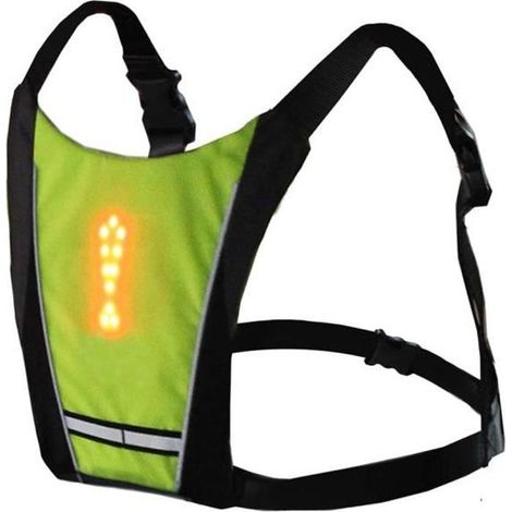 Faire du vélo LED de sécurité sans fil Turn Signal lumineux Gilet Riding nuit de guidage oneritea346 (1/4)