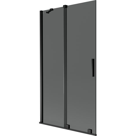 Mexen Velar mampara de ducha de 2 alas deslizantes 100 x 150 cm, grafito, negro - 896-100-000-41-70 (1/2)