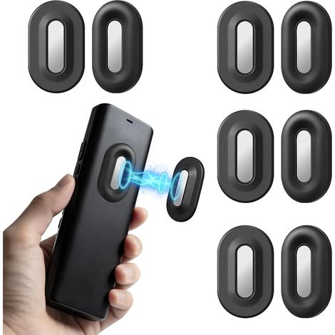 5 Kits de Support Telecommande Mural - Aimants Doubles Autocollants Range pour Télécommande Mural 丨 Accessoire Pratique pour Téléviseur (Noir) (1/5)