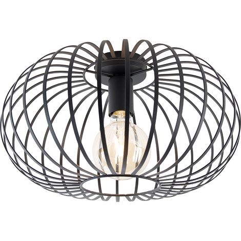 Smart Ceiling Light Black 39 cm Incl. Wifi G95 - Johanna (1/4)