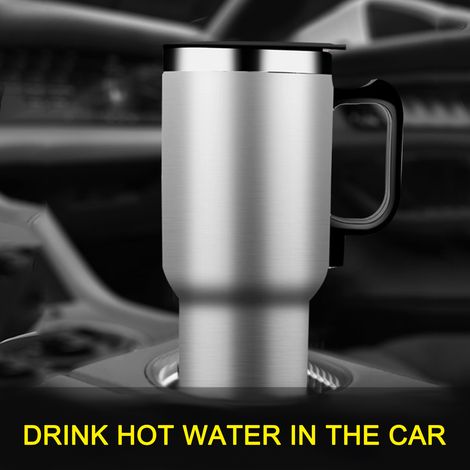 Tasse Thermos de voiture 12V 300ml, tasse de voyage thermique électronique en acier inoxydable, isolée argent (1/5)