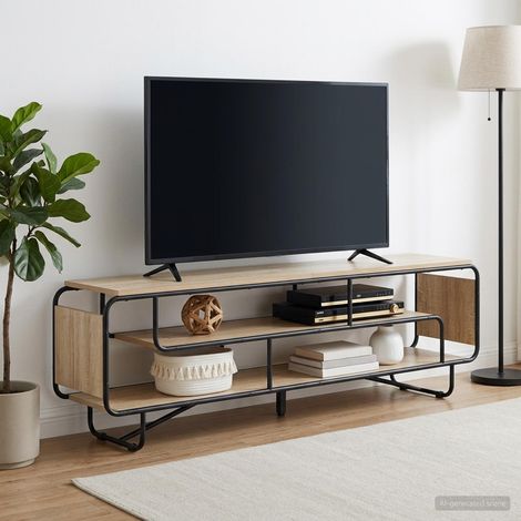 vidaXL Meuble TV 180 x 36 x 45 cm Chêne Sonoma Bois d'ingénierie (1/5)