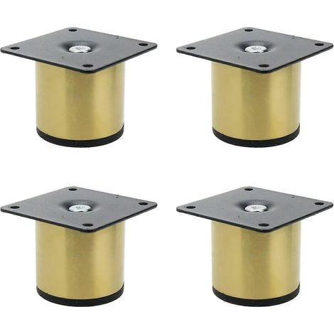 Pieds de meubles en 4 pièces, pieds de canapé en acier inoxydable, 5 cm/2 pouces, couleur dorée, conviennent aux armoires, supports TV, tables, etc. (1/3)