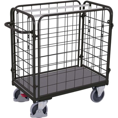 VARIOfit Paket-Vierwandwagen niedrig RAL 7016 (1/2)