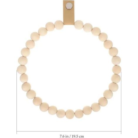 Porte-serviettes de salle de bain en perles de bois, support mural, style rustique, capacité portante élevée, adapté aux petits espa (1/5)