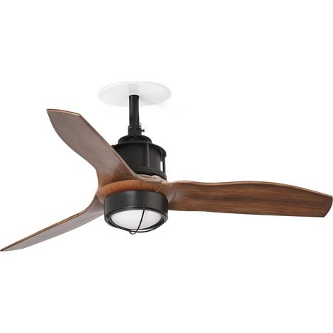 JUST FAN S RECESSED Ventilador negro/nogal 3000K