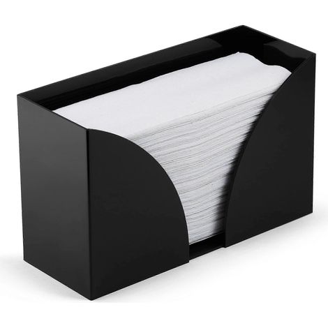 Distributeur de porte-essuie-tout en acrylique noir (1 unité)