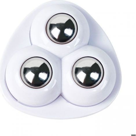 Lot de 20 mini roulettes pivotantes à 360° pour meubles, avec 3 billes en acier. (1/4)