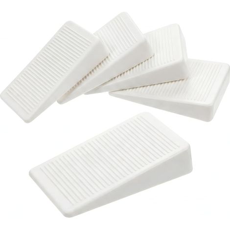 Cale De Nivellement - Lot De 4 - PVC Blanc - Antidérapante - Pour Meubles Et Portes - 4,7x2,9x1cm (1/5)