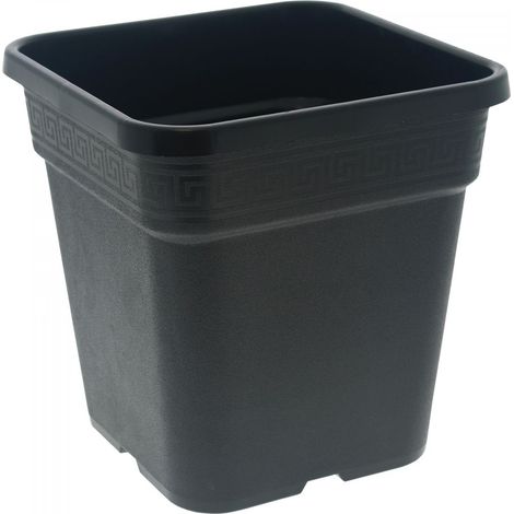 Pot carré noir 30 litres - 36.5 x 36.5 x 37cm (1/3)