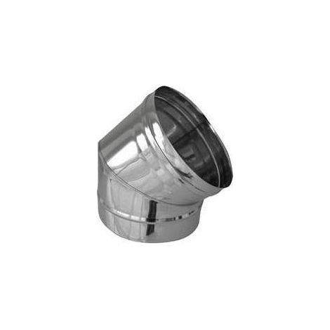 COUDURE EN ACIER 316L À 45° POUR CONDUITS DE FUMÉE Dimensions : diamètre 200